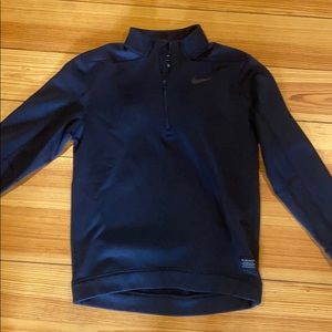 NIKE GOLF black quarter zip fleece lined
